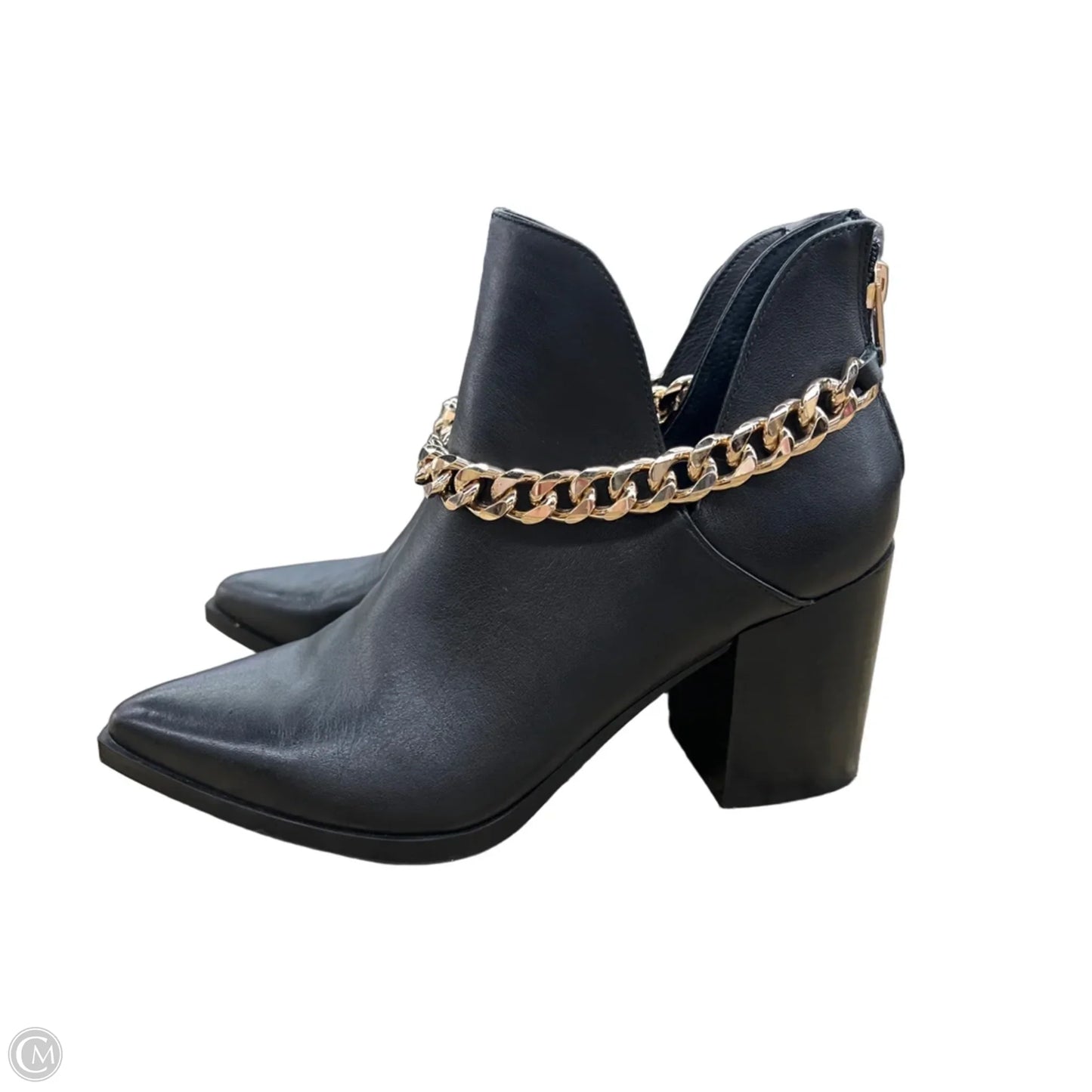 Boots Leather By Steve Madden In Black, Size: 10