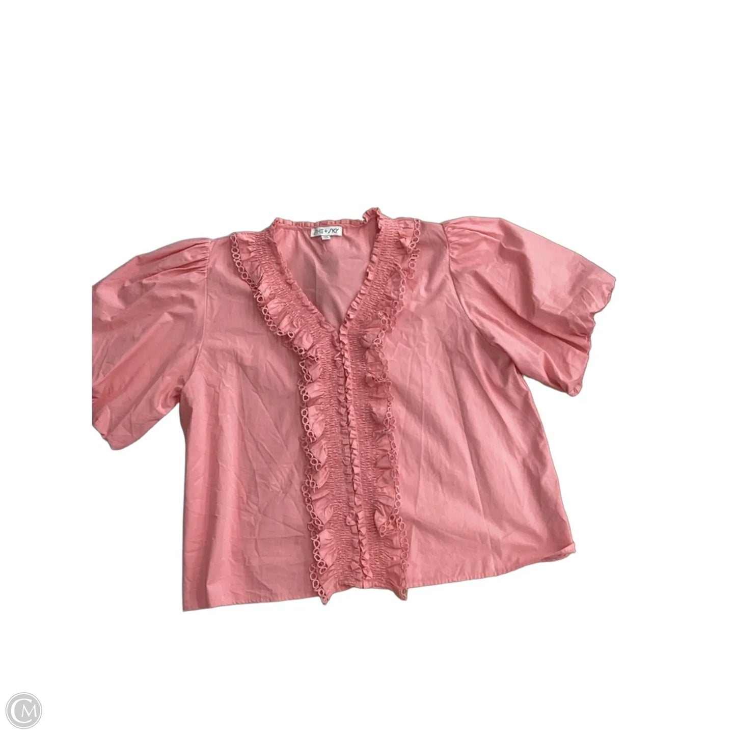 Top Short Sleeve By She + Sky In Pink, Size: 2x