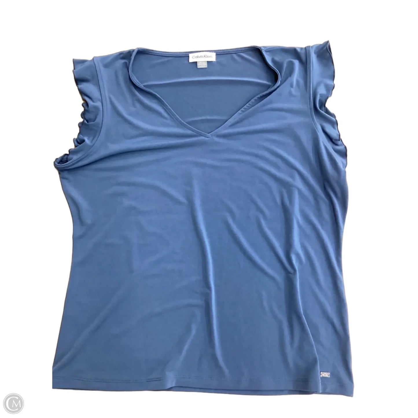 Top Sleeveless By Calvin Klein In Blue, Size: Xl