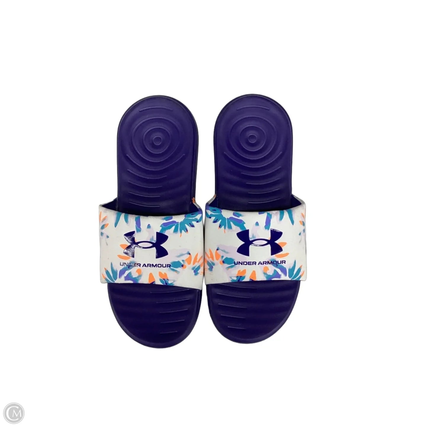 Sandals Flats By Under Armour In Blue & Orange, Size: 9