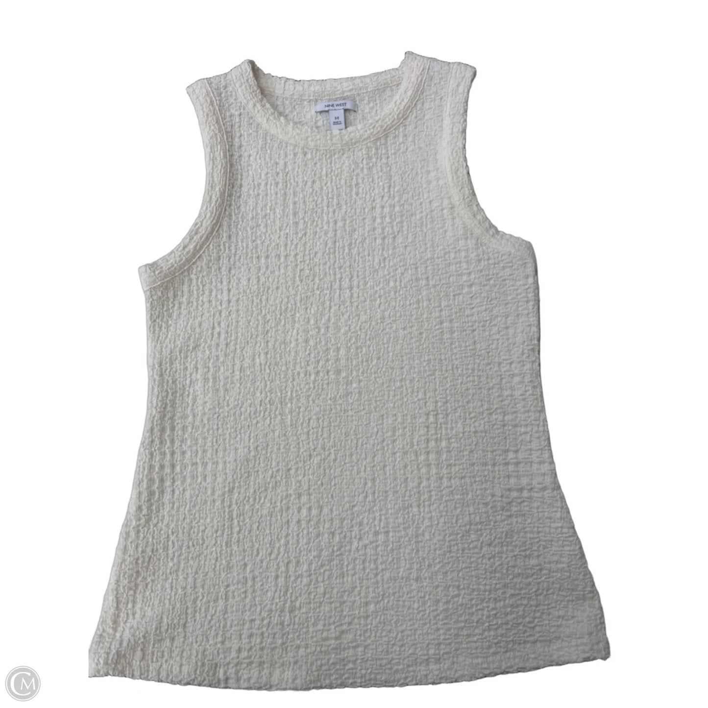 Top Sleeveless Basic By Nine West In Cream, Size: M