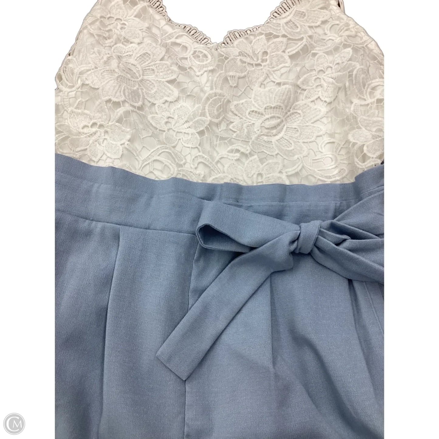 Romper By Love Tree In Blue & White, Size: L