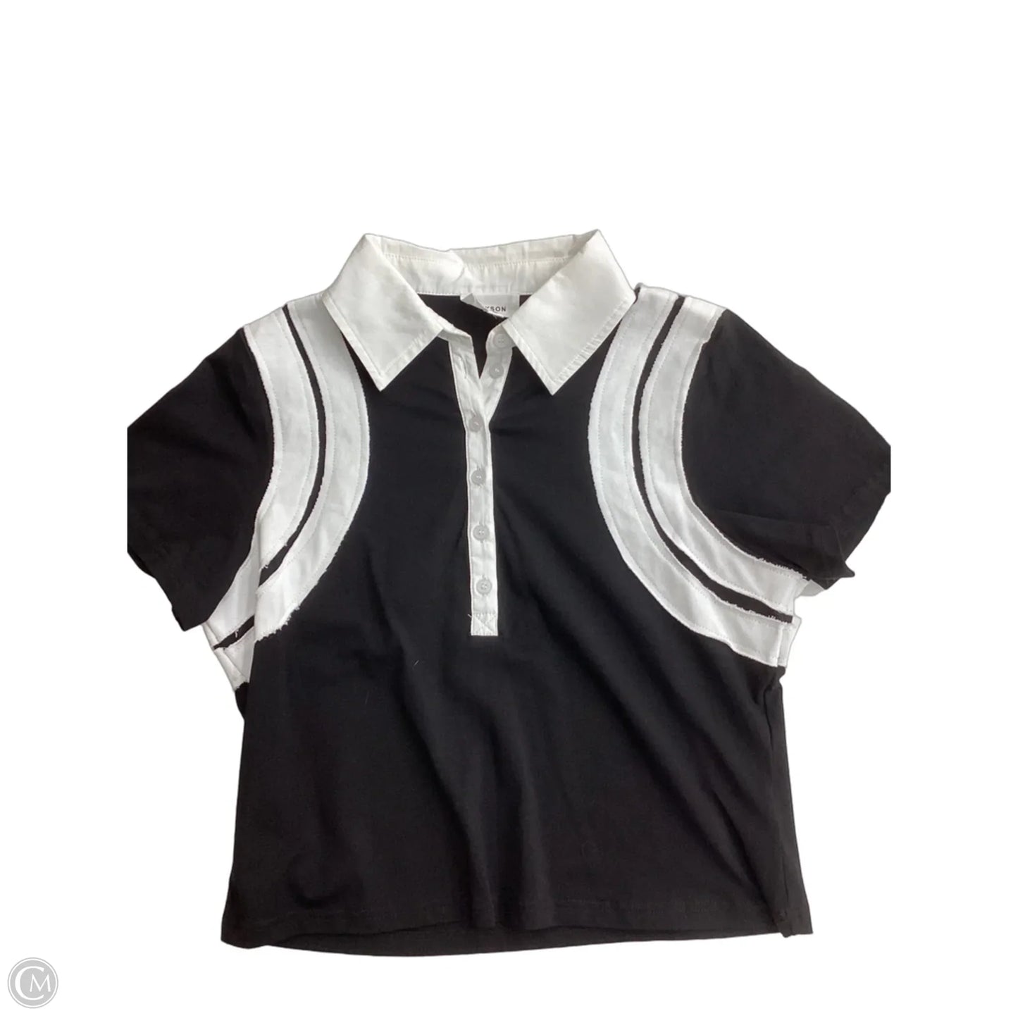 Top Short Sleeve Basic By Heyson In Black & White, Size: L