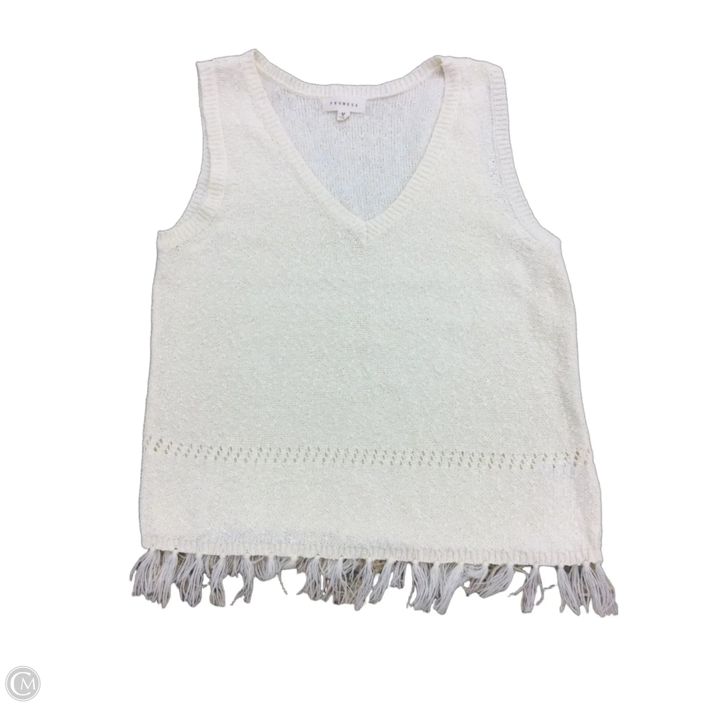 Top Sleeveless By Promesa In Cream, Size: M