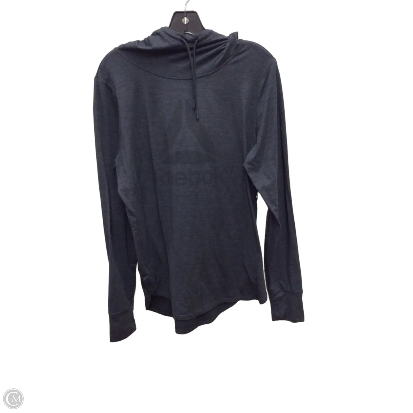 Athletic Top Long Sleeve Hoodie By Reebok In Grey, Size: Xl
