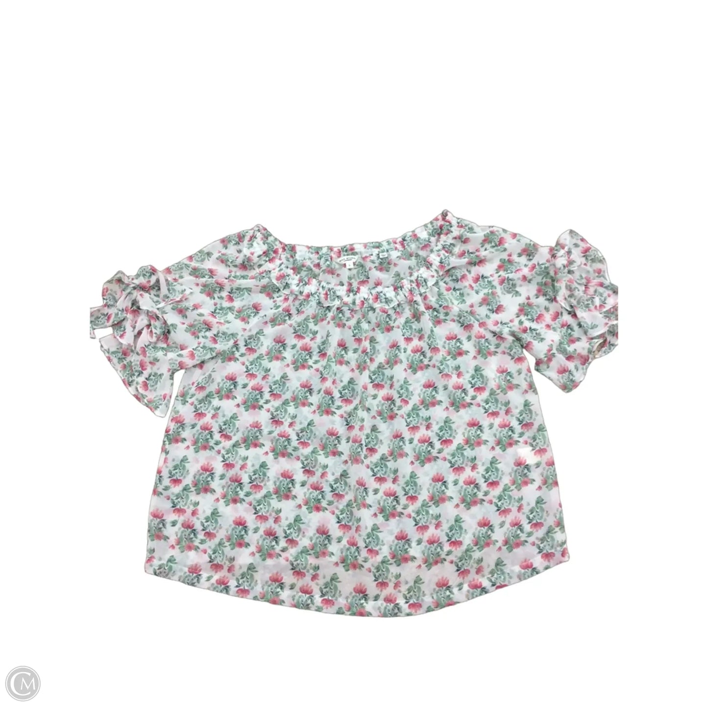 Blouse 3/4 Sleeve By Max Studio In Floral Print, Size: L