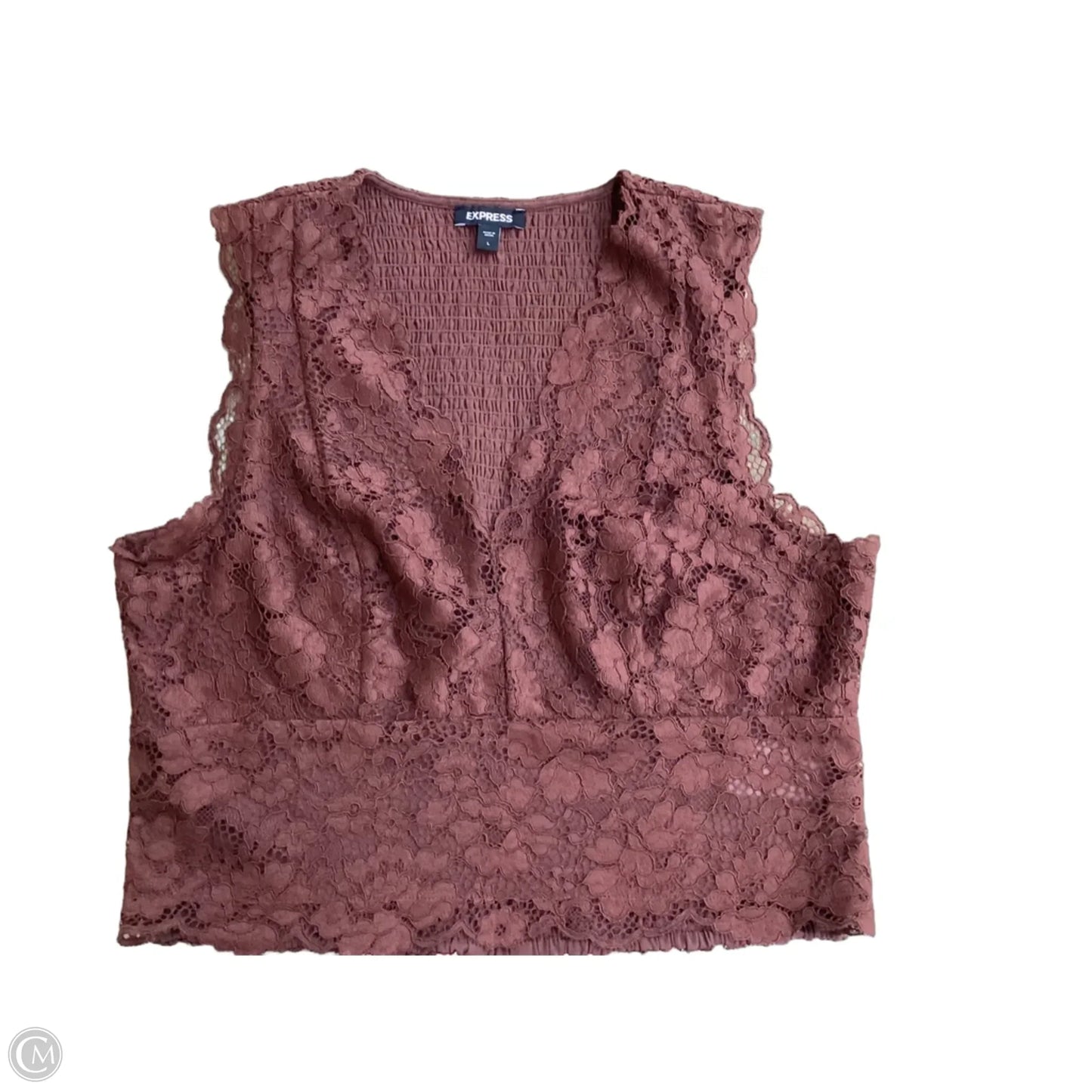 Top Sleeveless By Express In Brown, Size: L