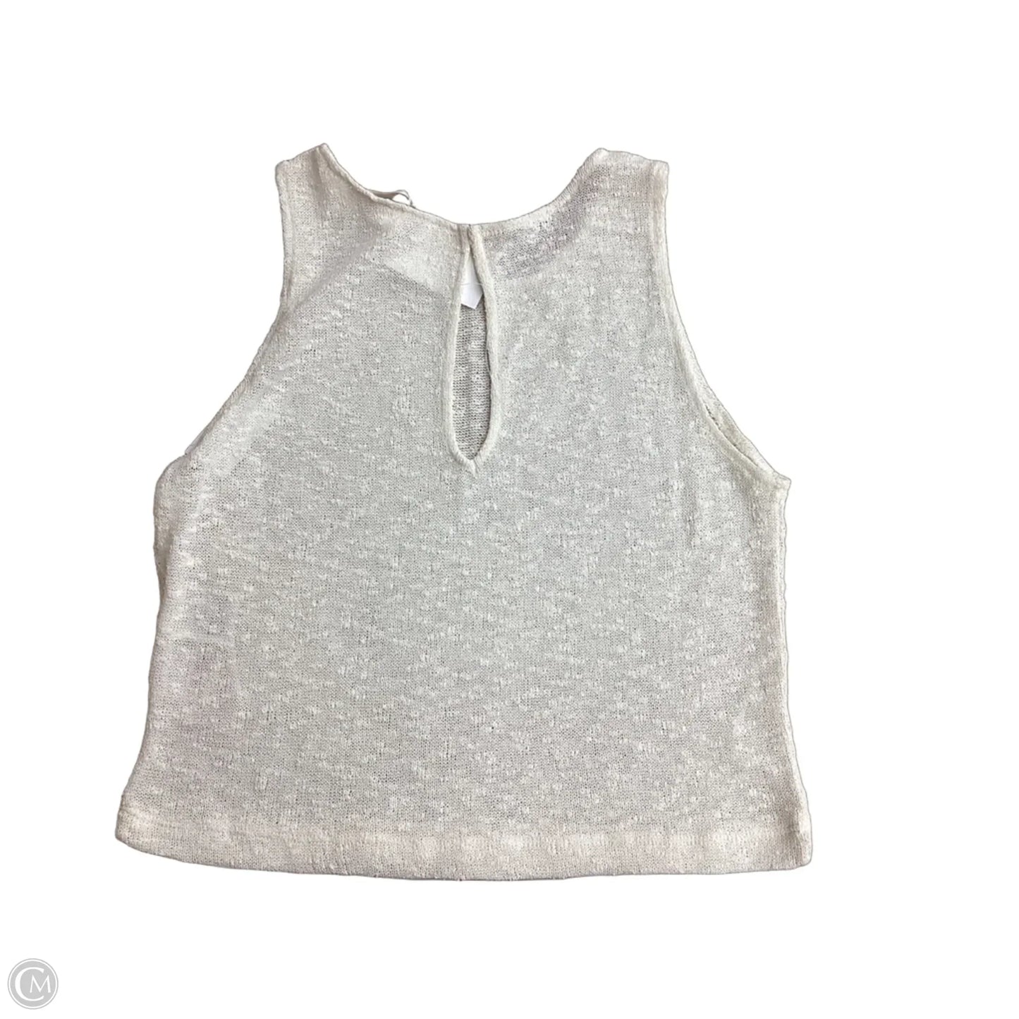 Top Sleeveless By H&m In Cream, Size: S