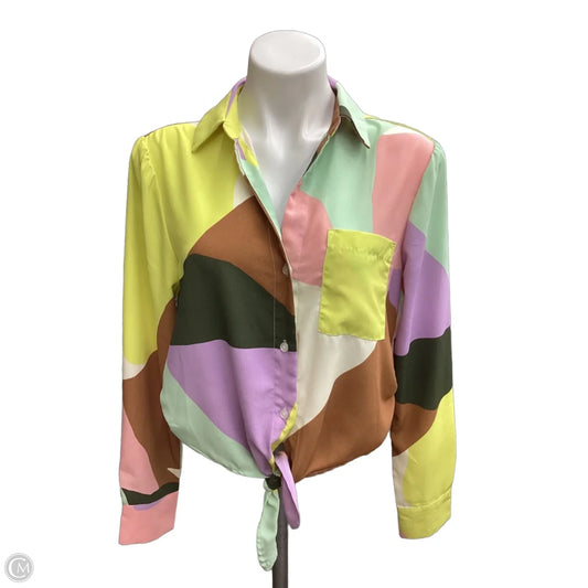 Blouse Long Sleeve By Sanctuary In Multi-colored, Size: S