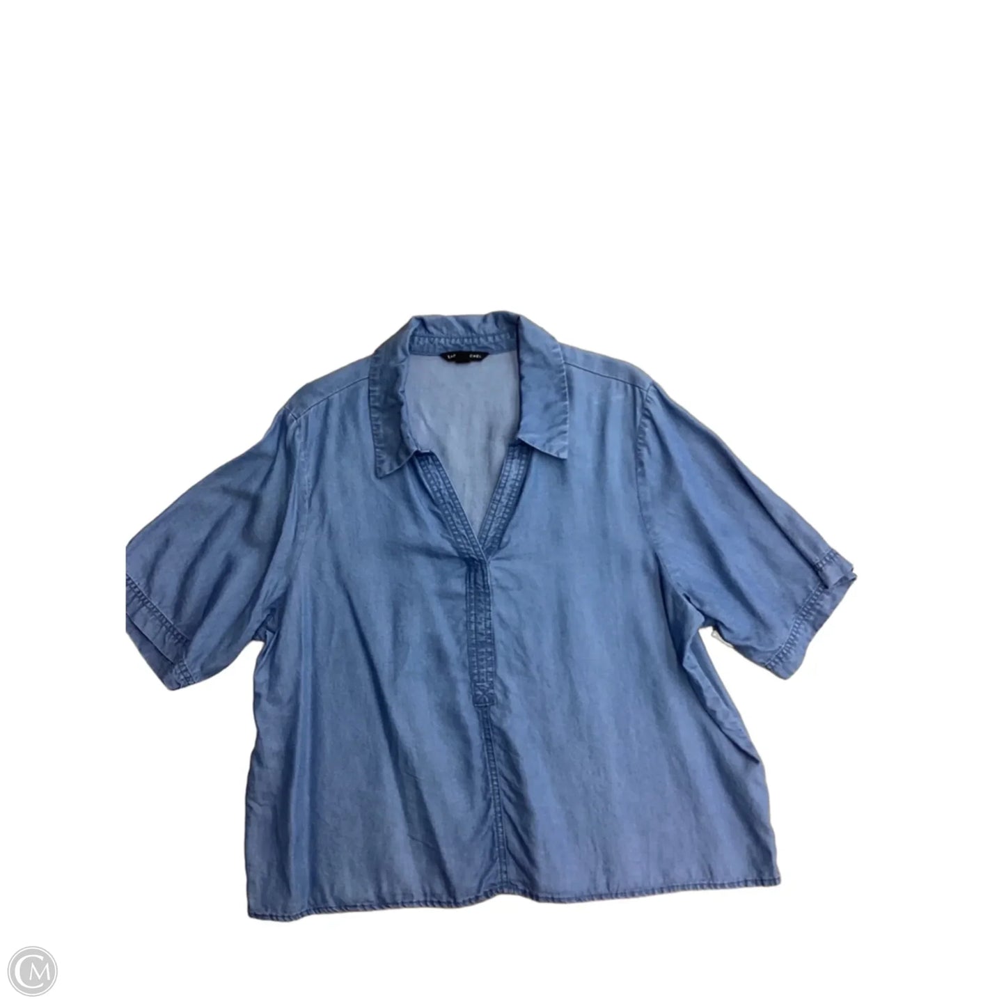Top Short Sleeve By Zac And Rachel In Blue, Size: Xl