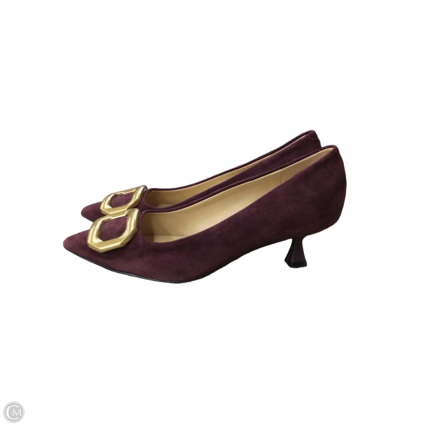 Shoes Heels Kitten By Nine West In Maroon, Size: 6