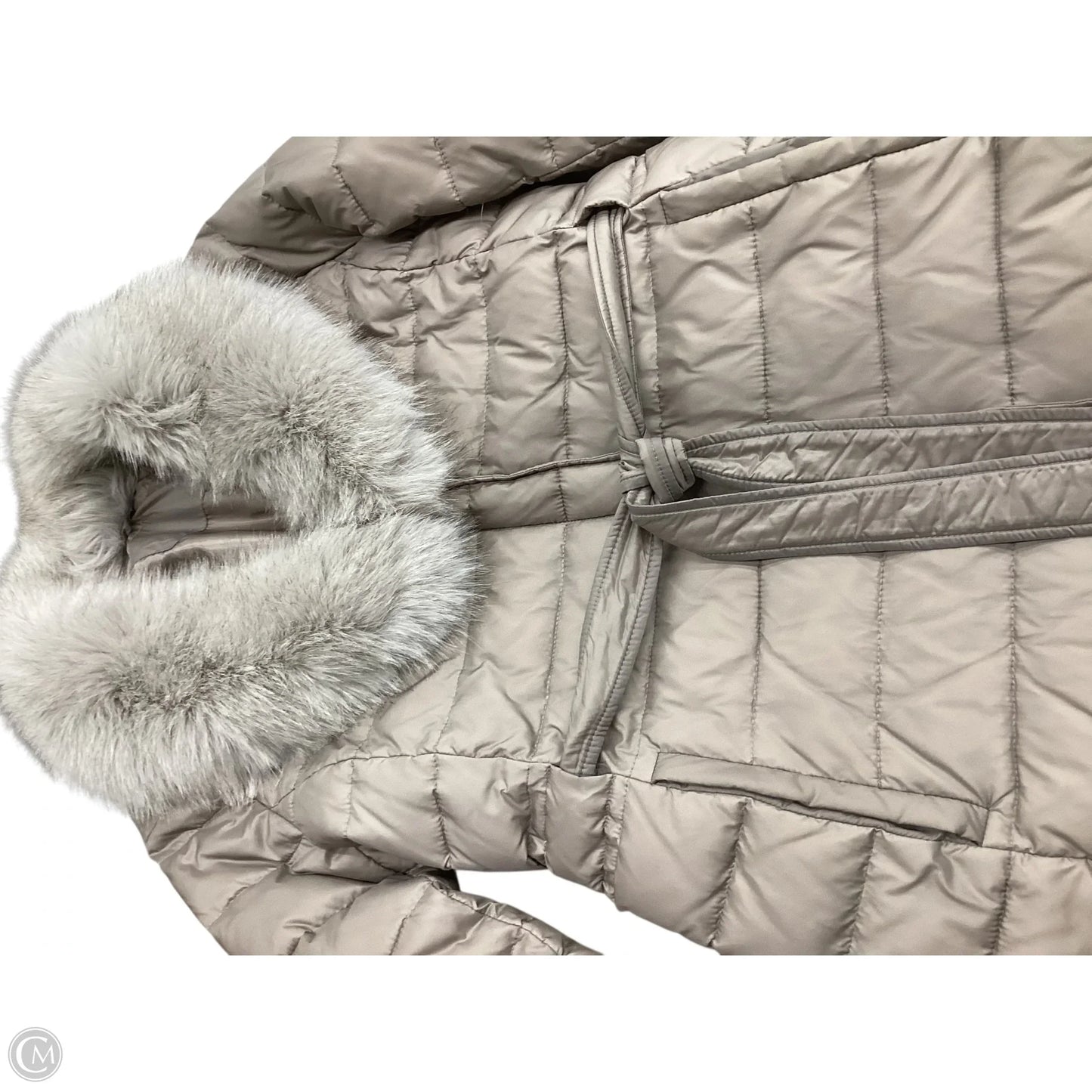 Coat Puffer & Quilted By Cmb In Beige, Size: S
