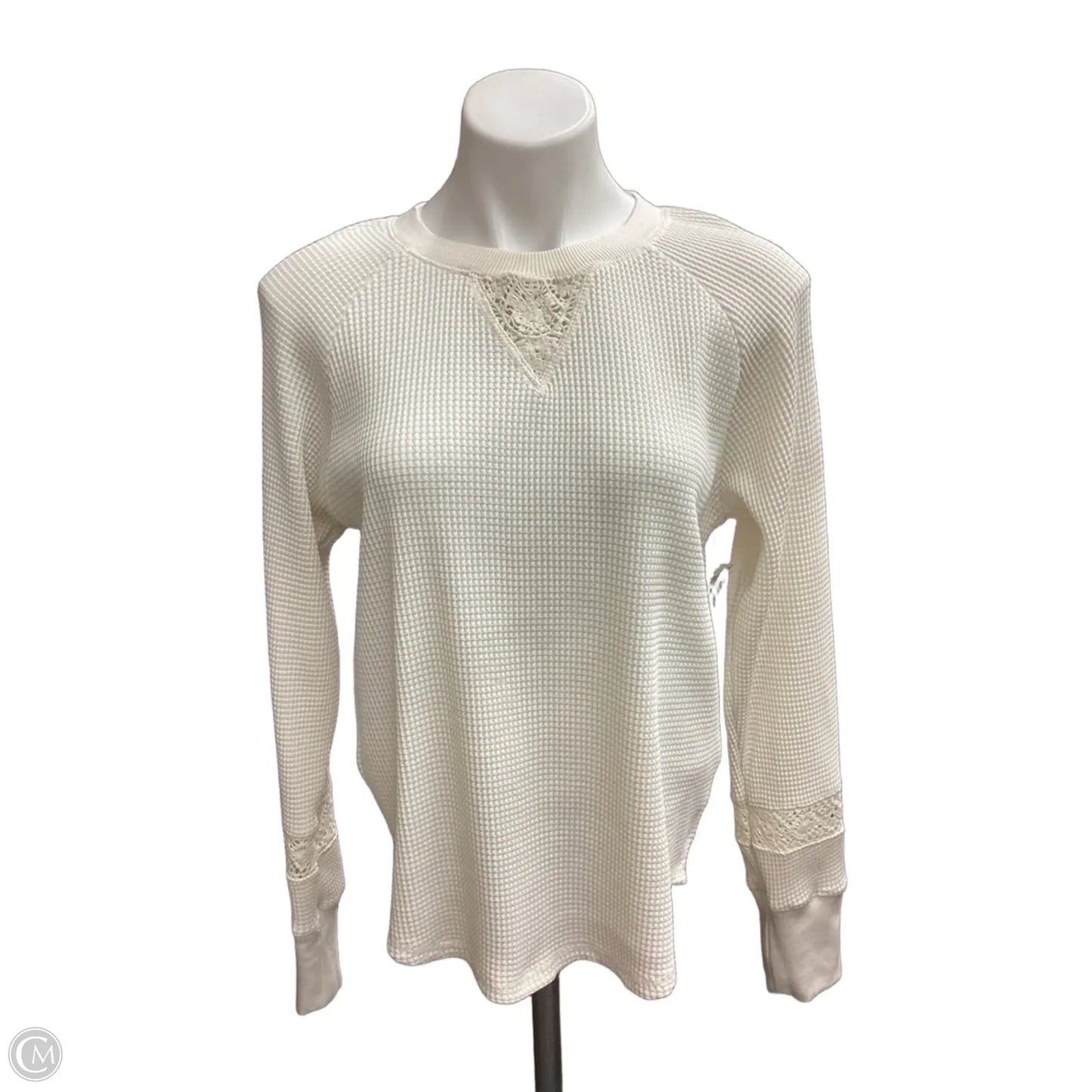Top Long Sleeve By C And C In Cream, Size: S