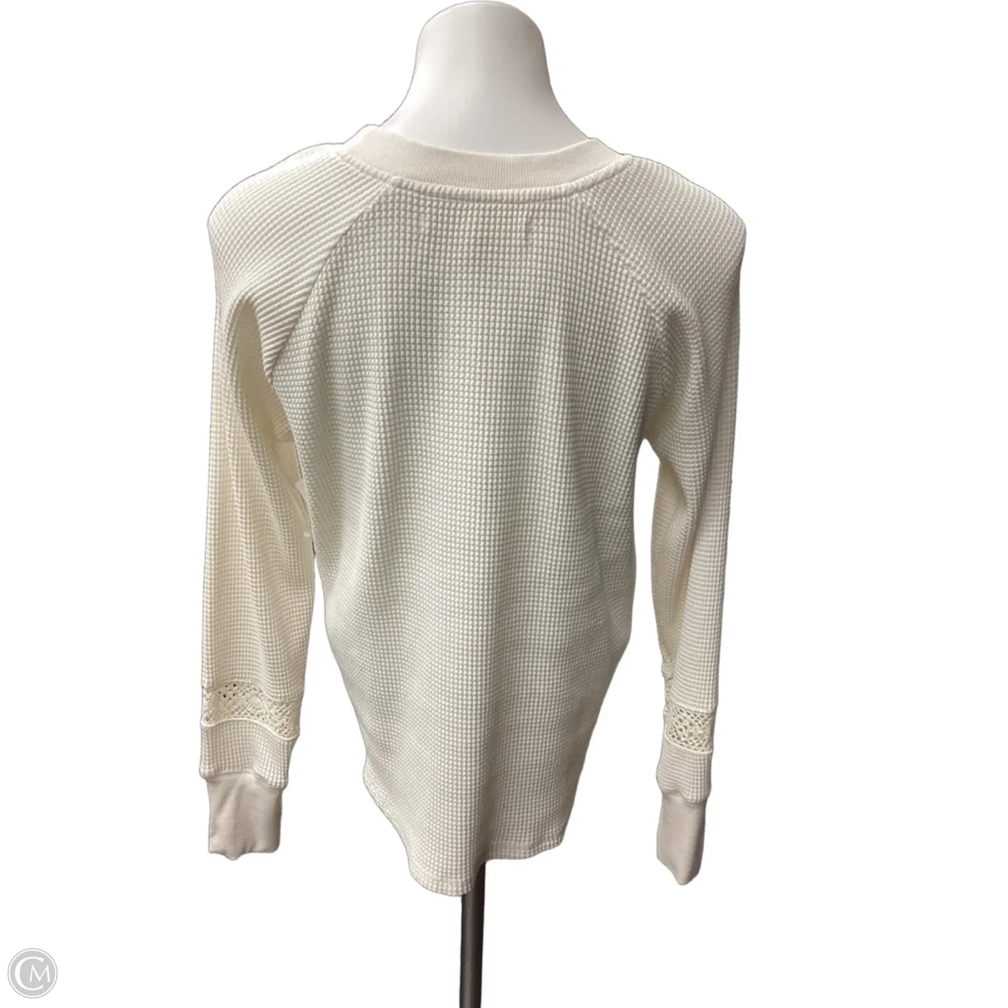 Top Long Sleeve By C And C In Cream, Size: S