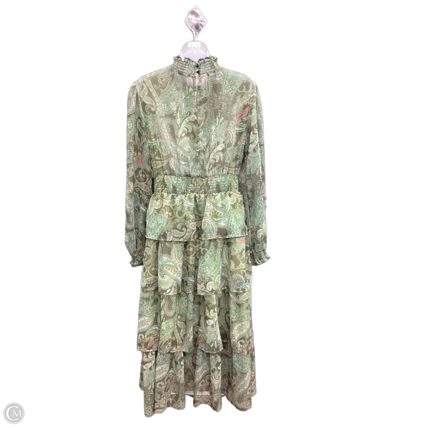 Dress Party Long By Clothes Mentor In Green, Size: L