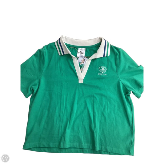 Top Short Sleeve By Crane In Green, Size: L