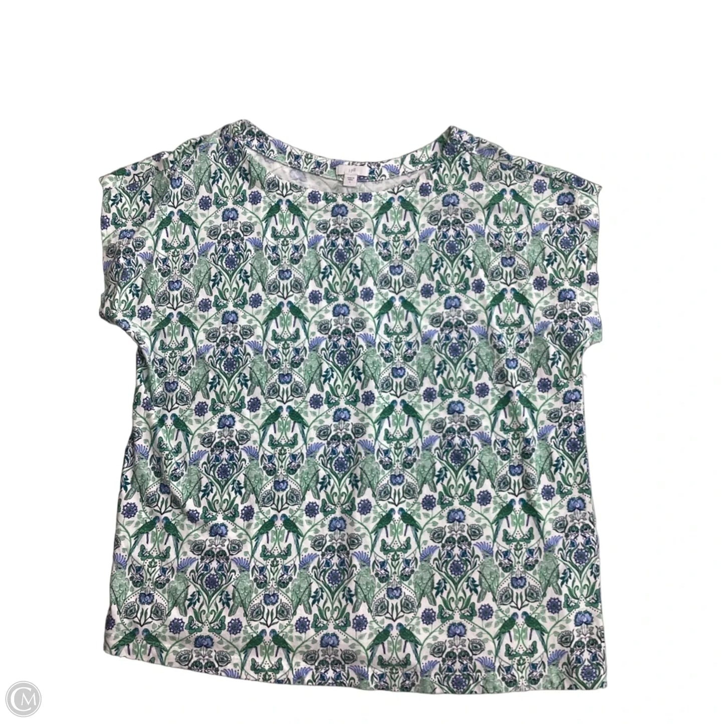 Top Short Sleeve By J. Jill In Blue & Green, Size: L