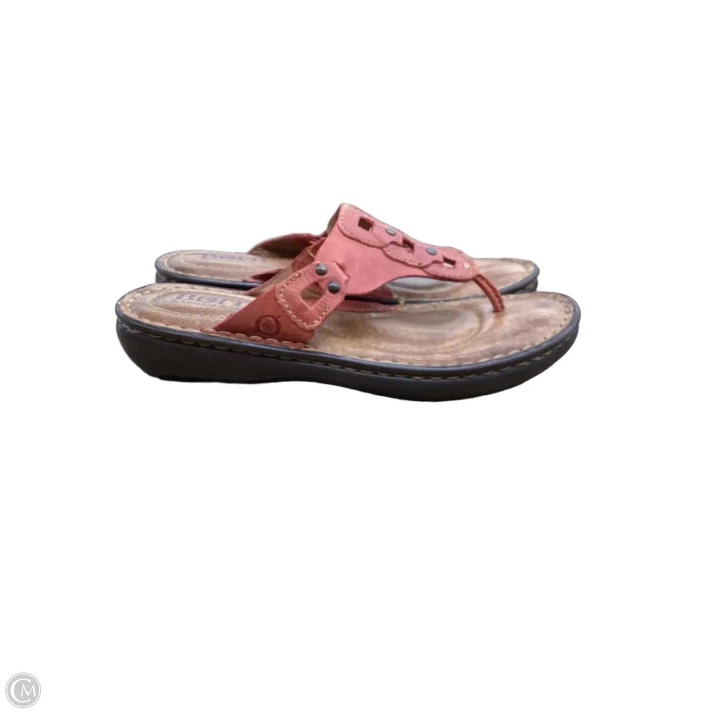 Sandals Flats By Born In Red, Size: 6.5