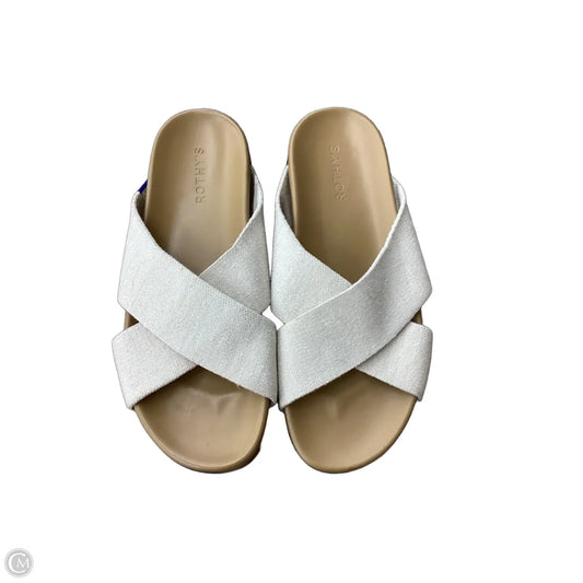 Sandals Flats By Rothys In Ivory, Size: 9.5