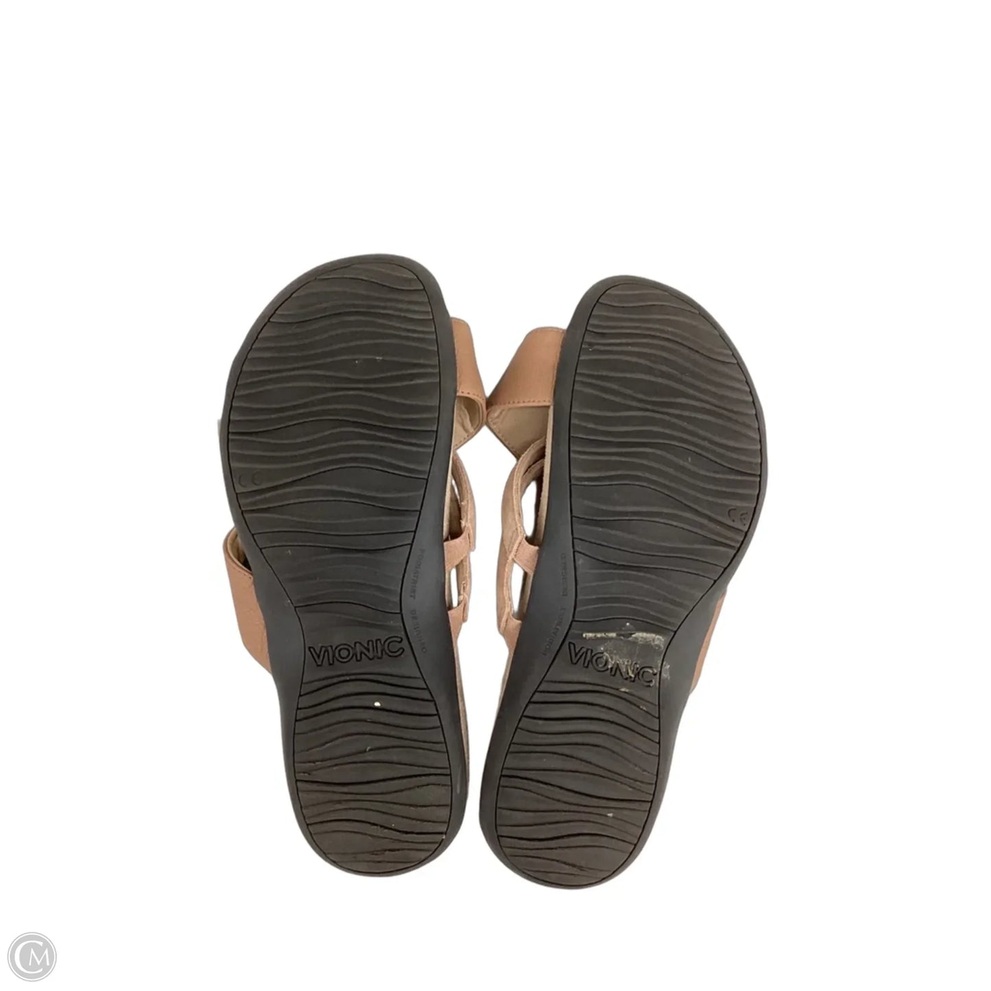 Sandals Flats By Vionic In Beige, Size: 8