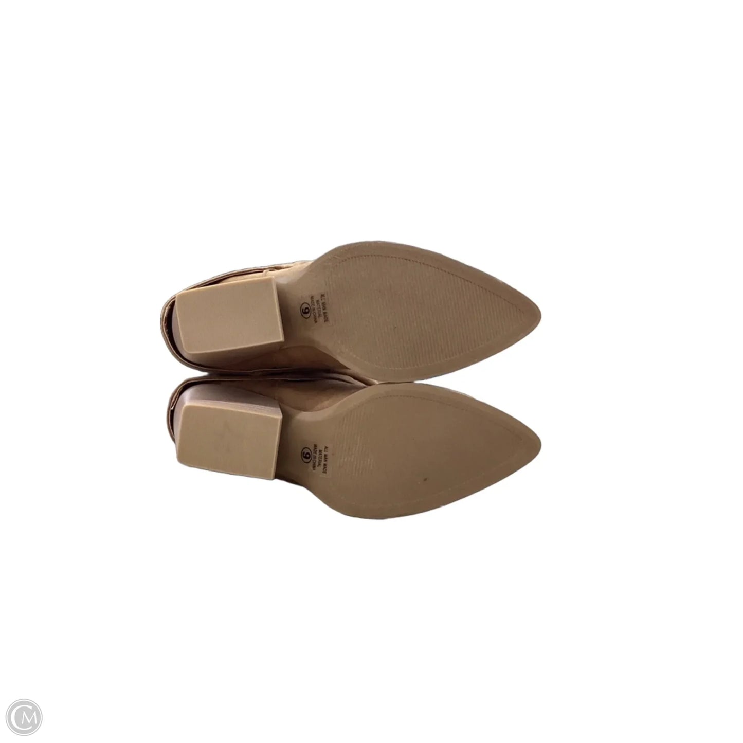 Boots Mid-calf Heels By Soda In Tan, Size: 9