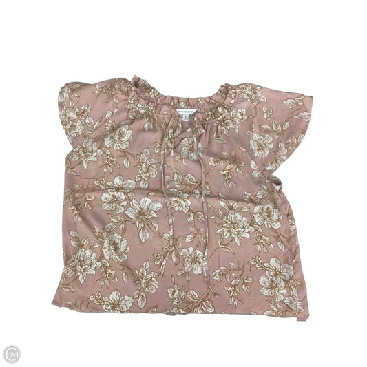 Blouse Short Sleeve By Counterparts In Mauve, Size: Xl