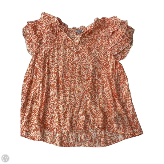Top Short Sleeve By Nanette By Nanette Lepore In Orange, Size: Xl