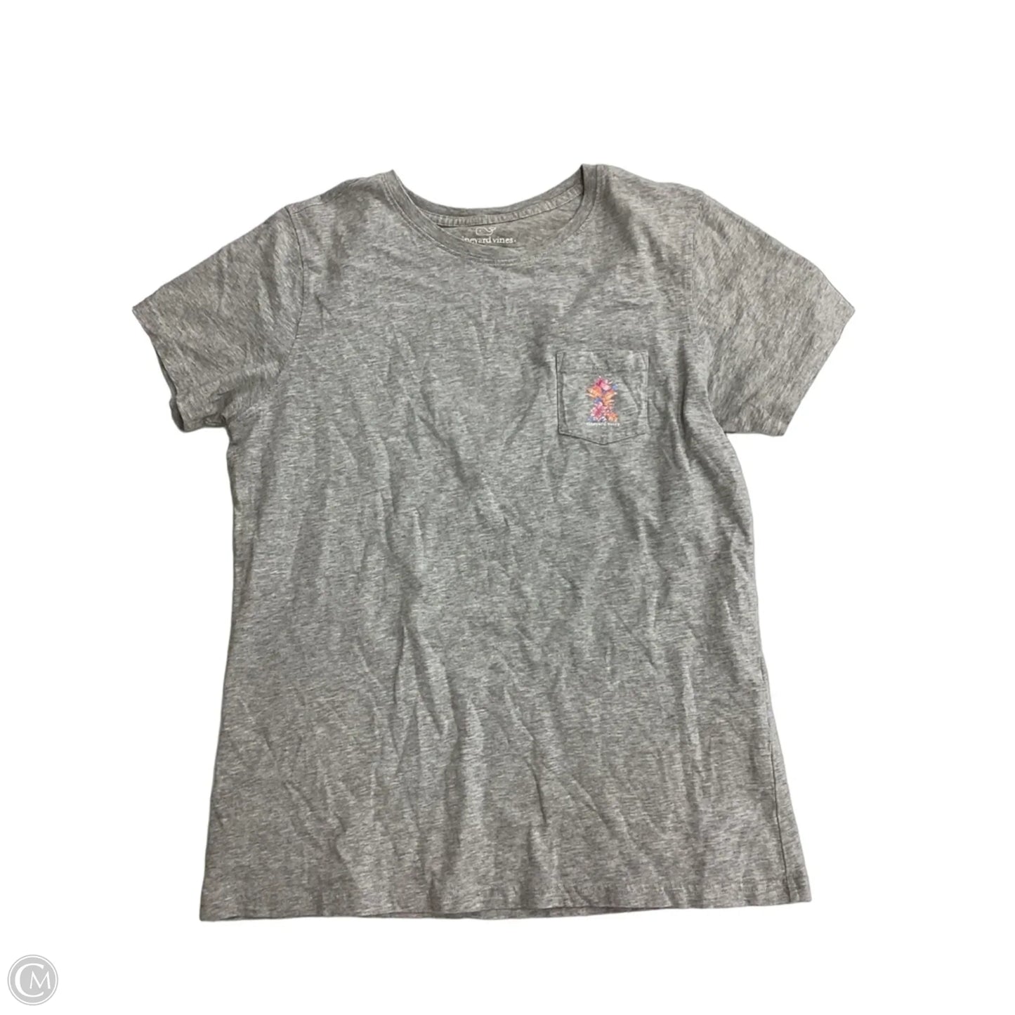 Top Short Sleeve By Vineyard Vines In Grey, Size: M