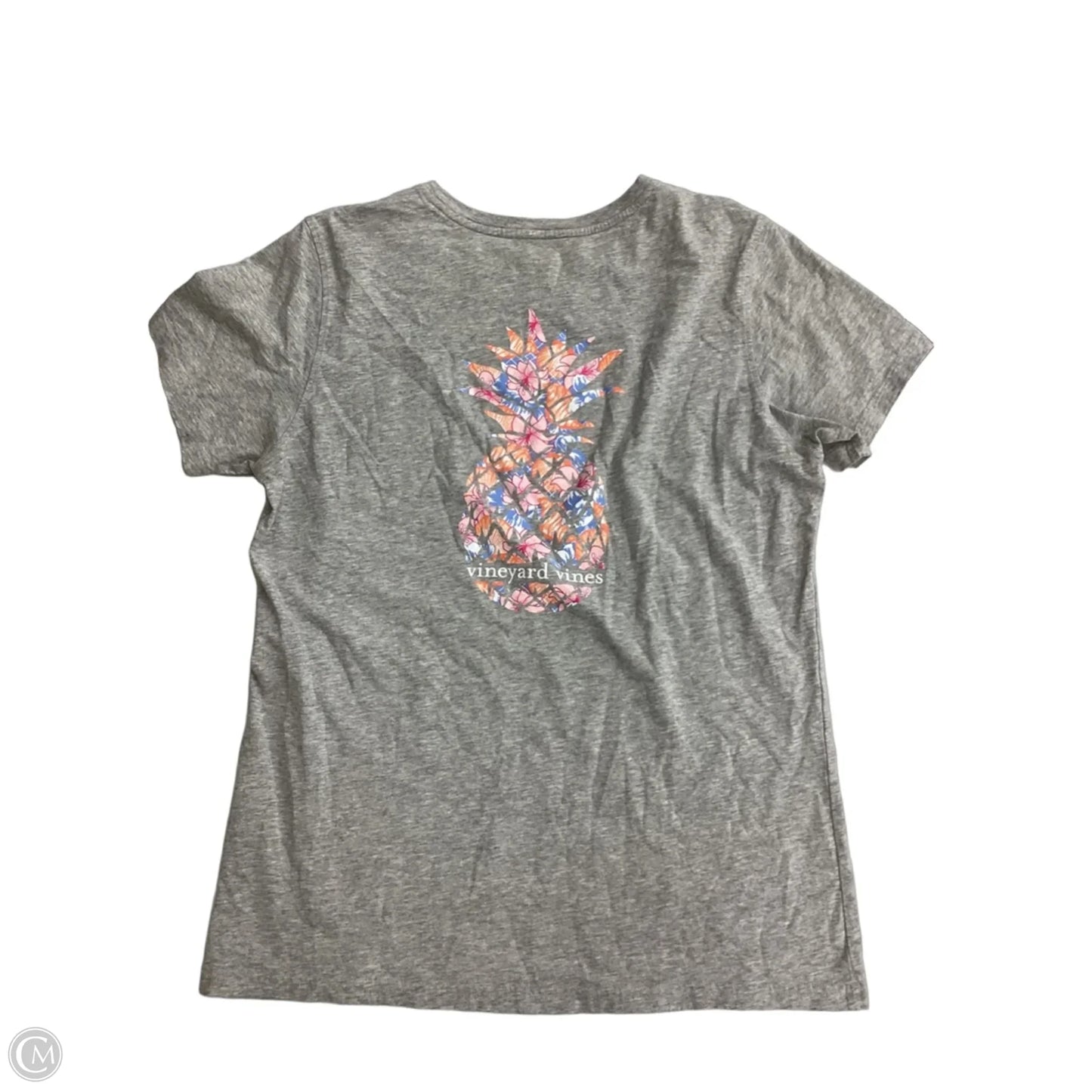 Top Short Sleeve By Vineyard Vines In Grey, Size: M