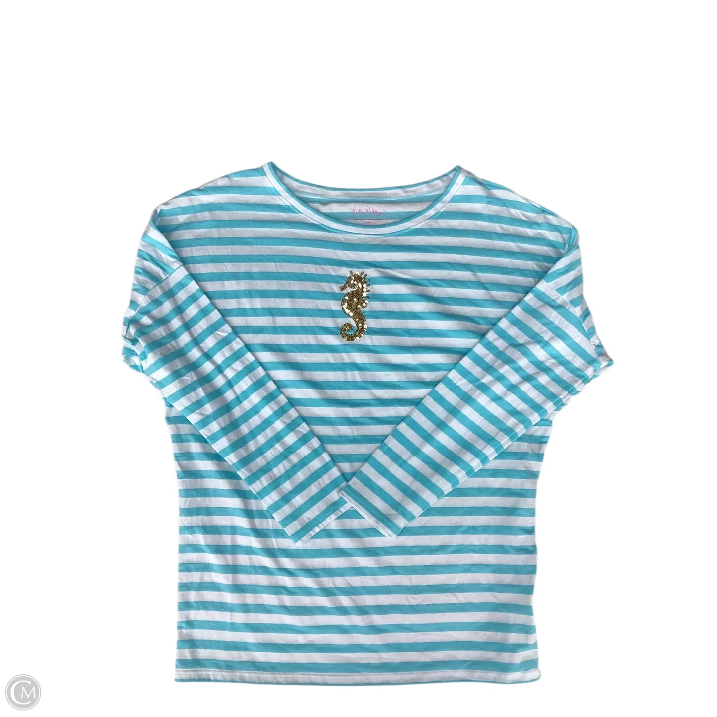 Top Long Sleeve Designer By Lilly Pulitzer In Striped Pattern, Size: L