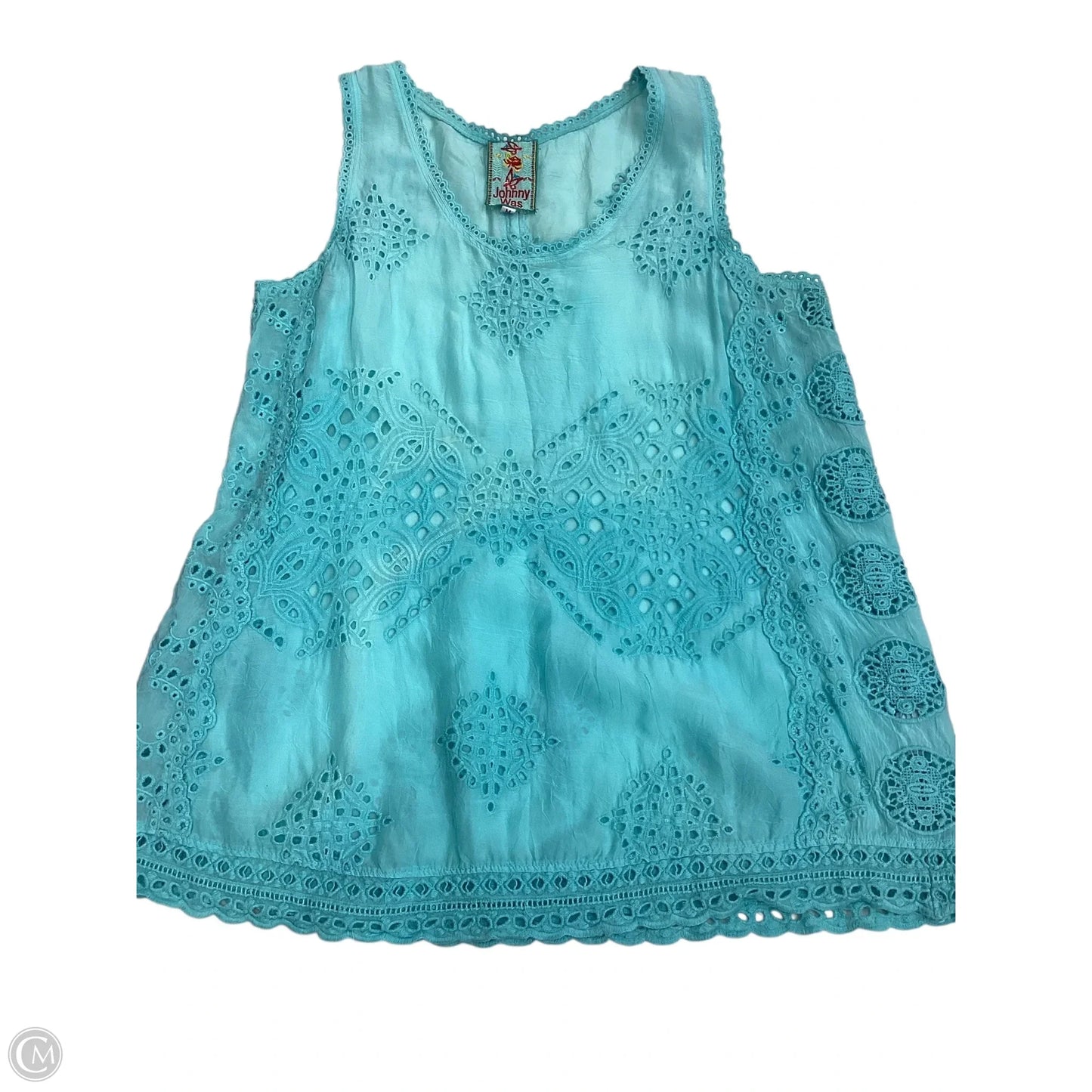 Top Sleeveless By Johnny Was In Blue, Size: M