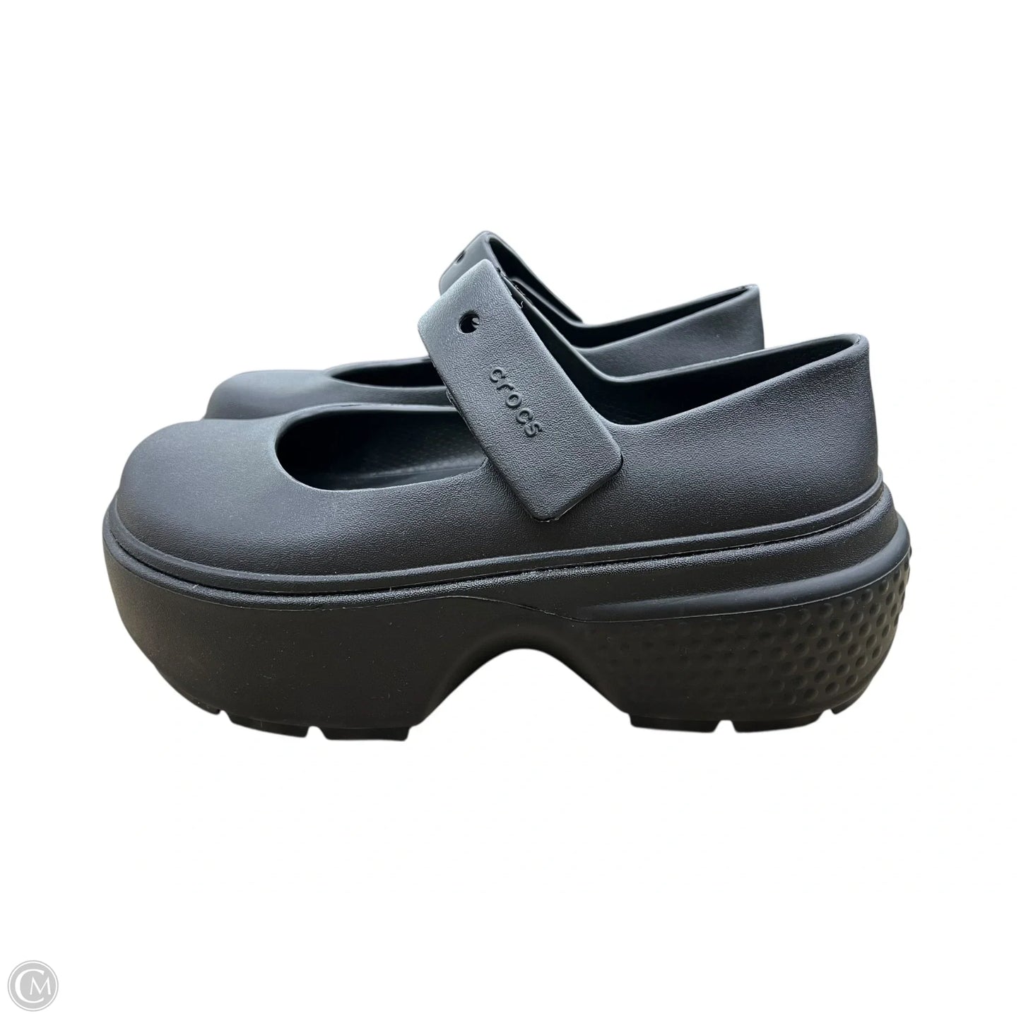 Shoes Heels Platform By Crocs In Black, Size: 9