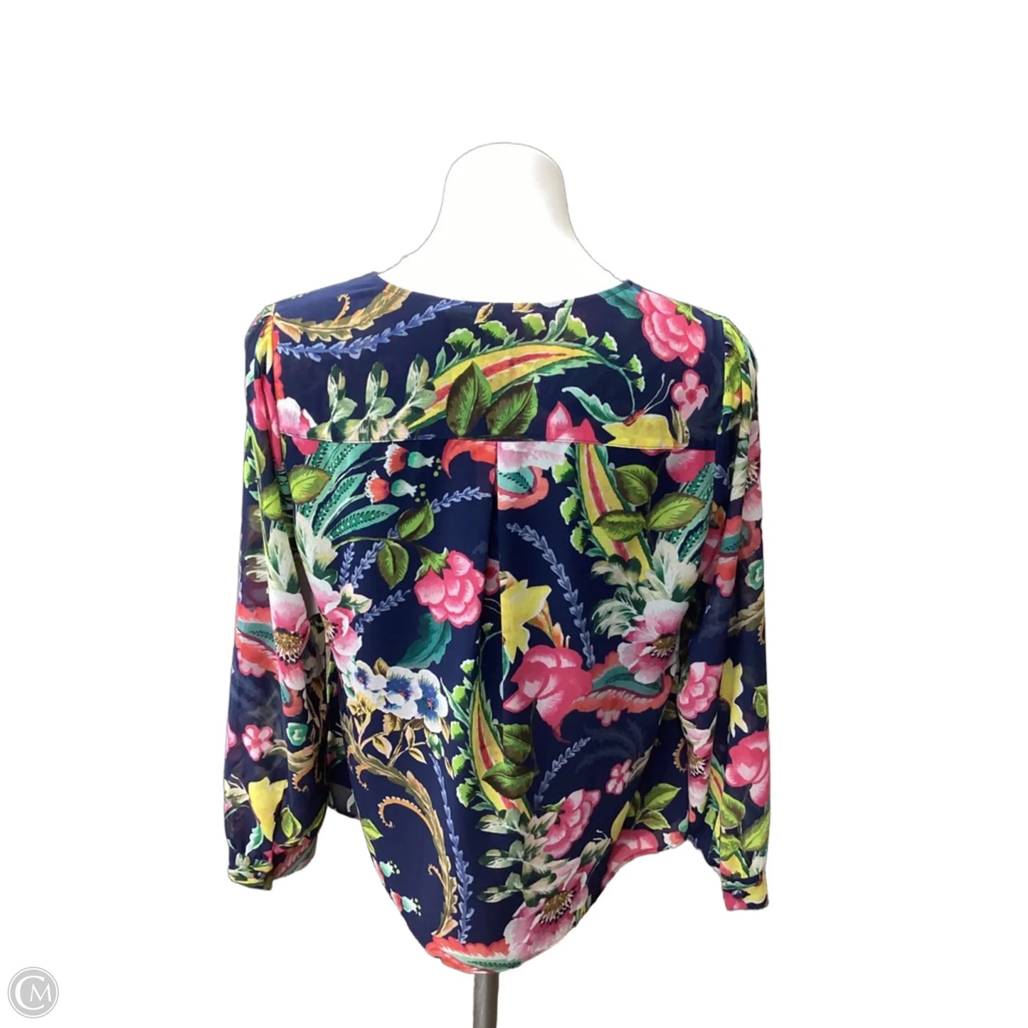 Blouse Long Sleeve By Soft Surroundings In Floral Print, Size: M