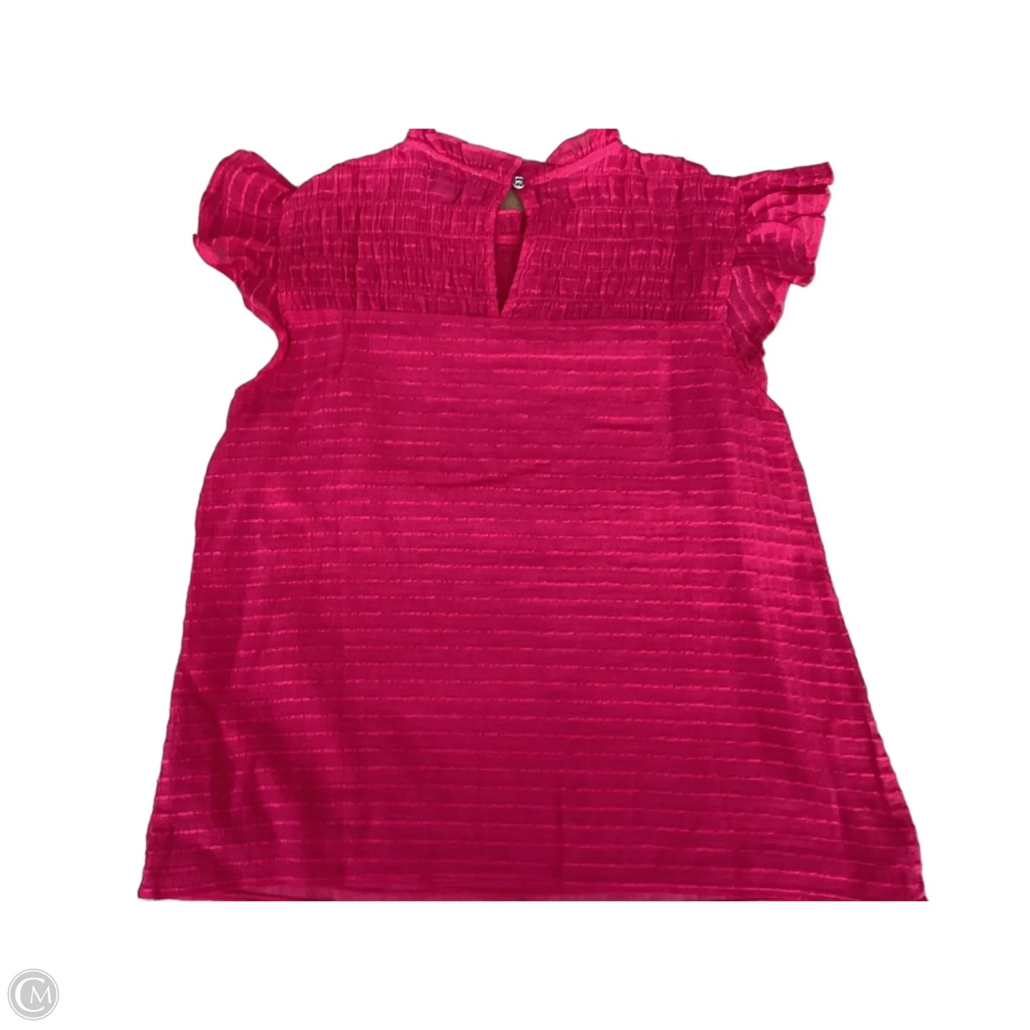 Blouse Short Sleeve By Cece In Pink, Size: S
