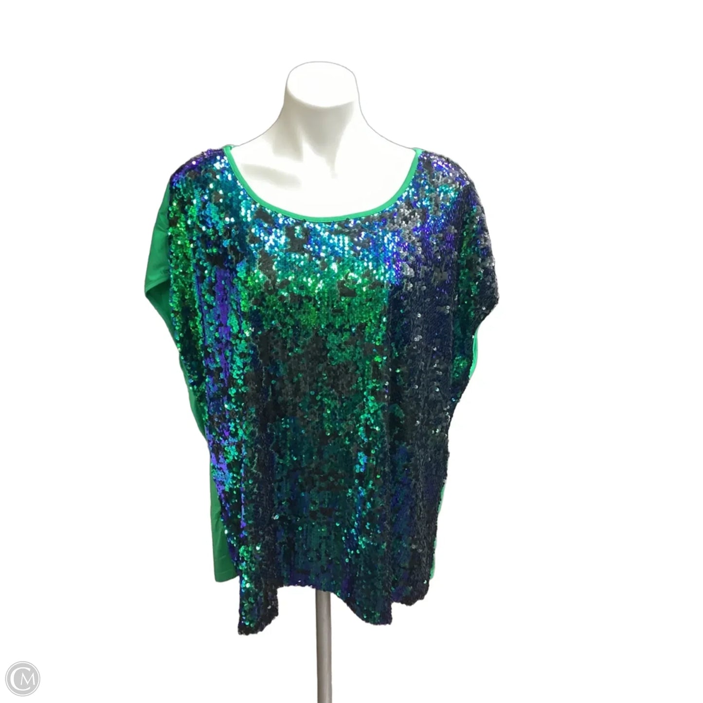 Blouse Sleeveless By Clothes Mentor In Green, Size: 22