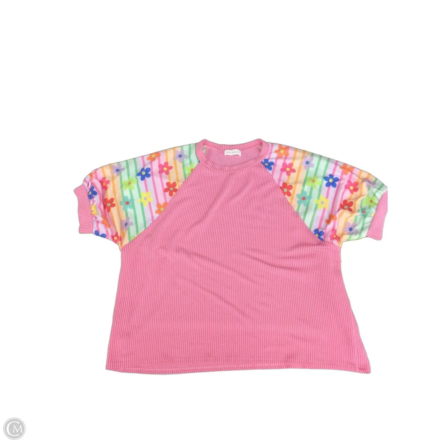 Top Short Sleeve By Lovely Melody In Pink, Size: 4x