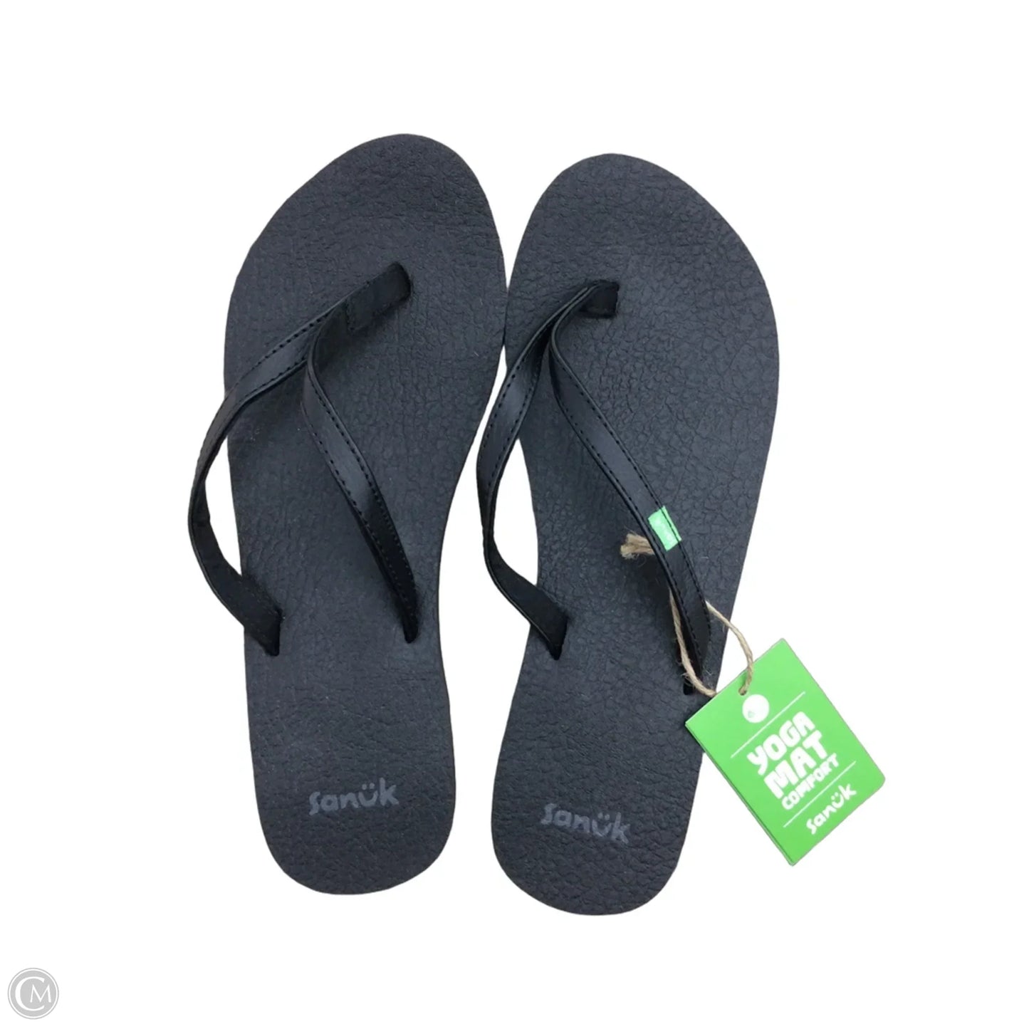 Sandals Flip Flops By Sanuk In Black, Size: 8