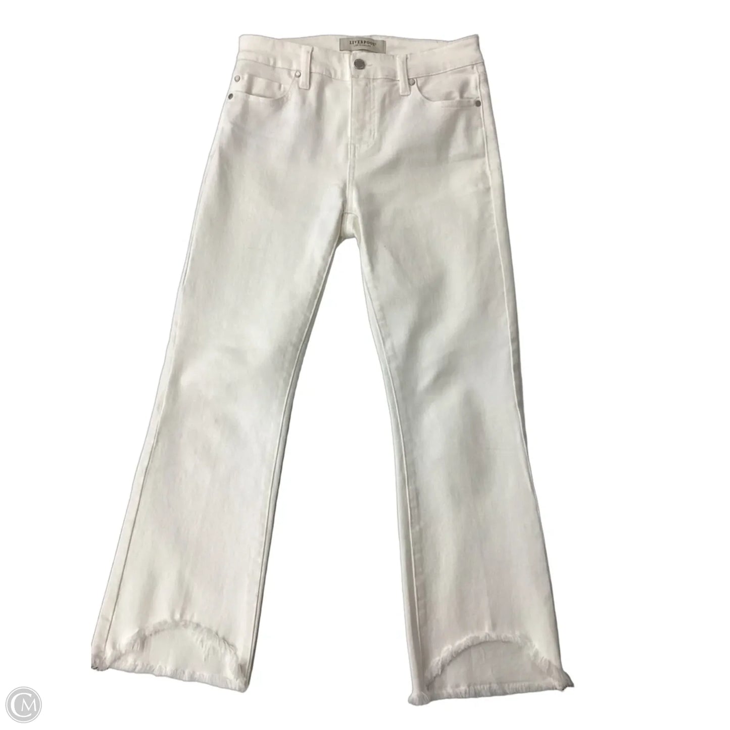 Jeans Flared By Liverpool In White, Size: 4