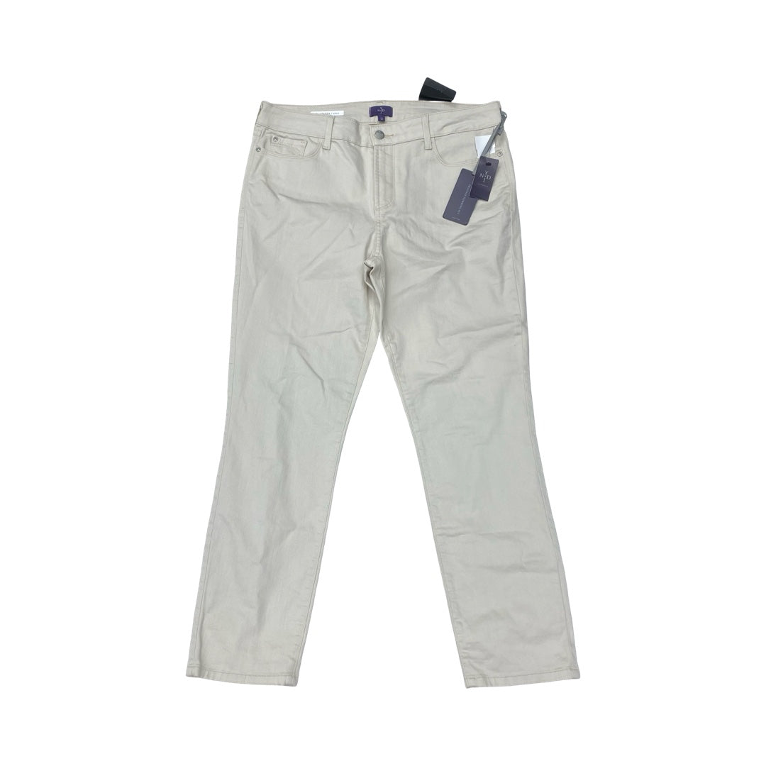 Jeans Straight By Not Your Daughters Jeans In Beige, Size:12