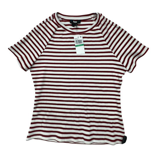 Top Ss By Paige In Red & White Striped Pattern, Size:L