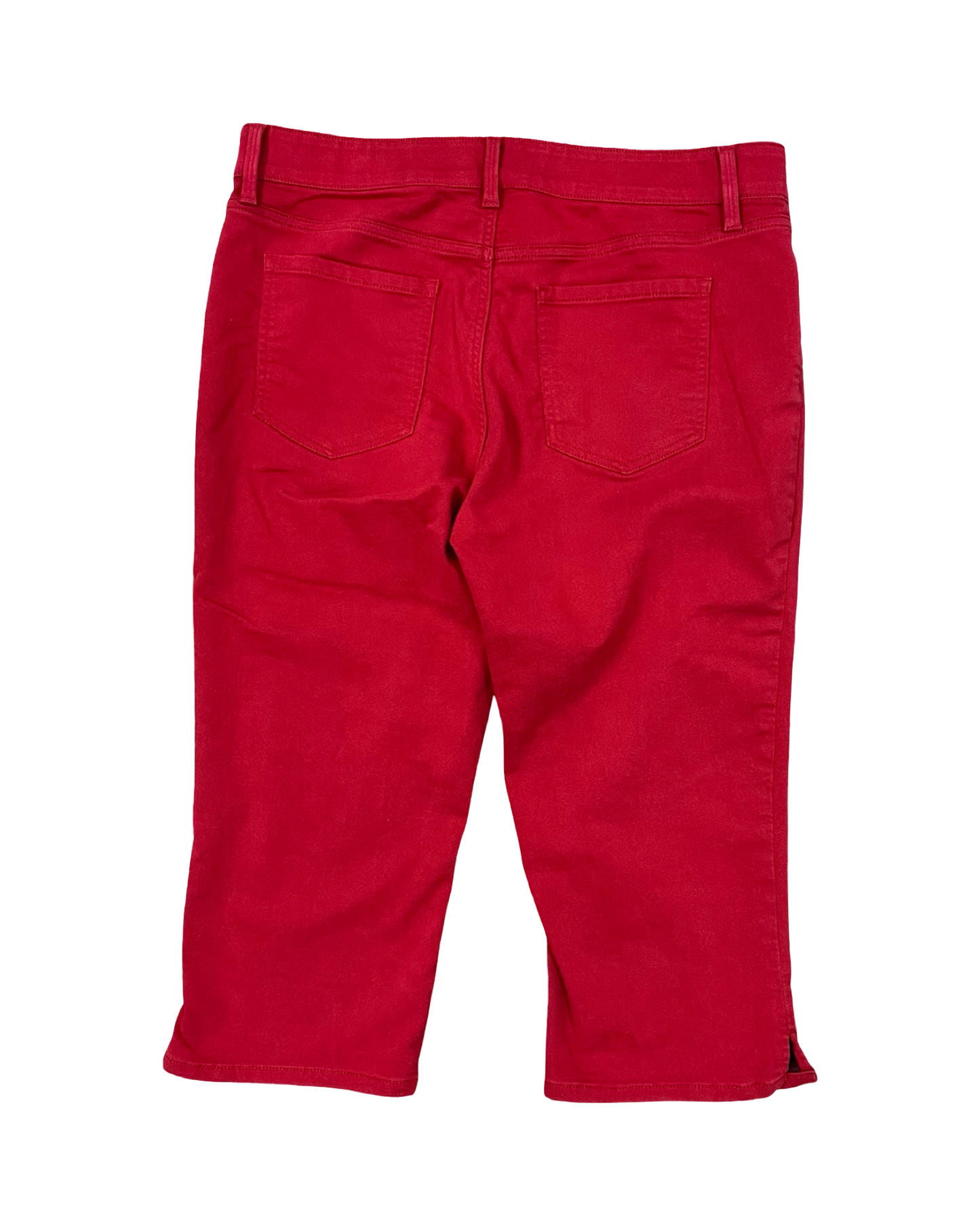 Jeans Cropped By Liz Claiborne In Red Denim, Size:16
