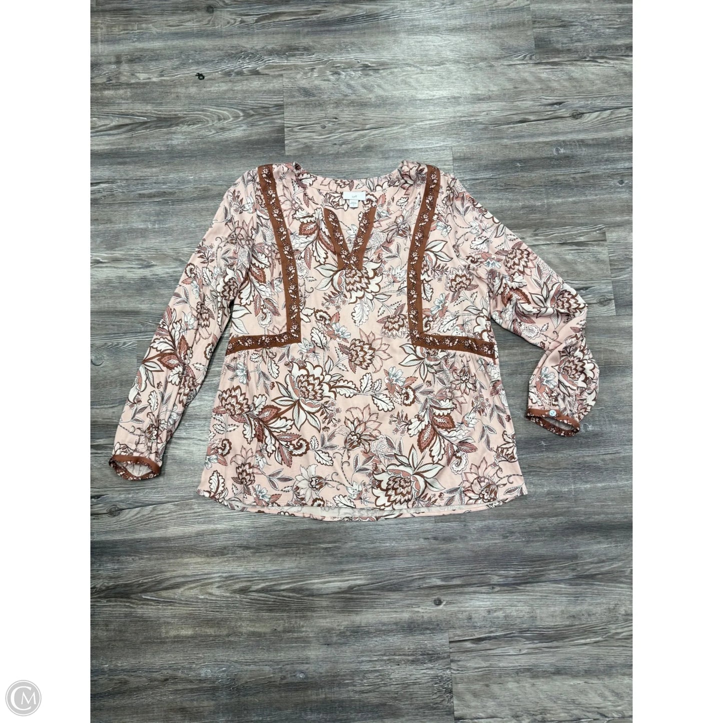 Top Long Sleeve By J. Jill In Pink, Size: S