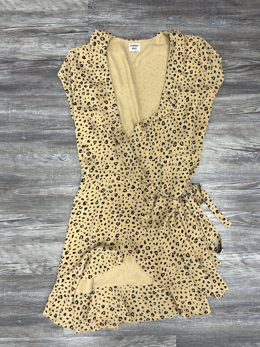 Animal Print Dress Casual Midi Cmb, Size S