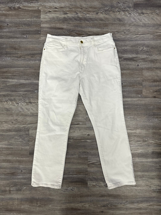 White Denim Jeans Designer Frame, Size 14