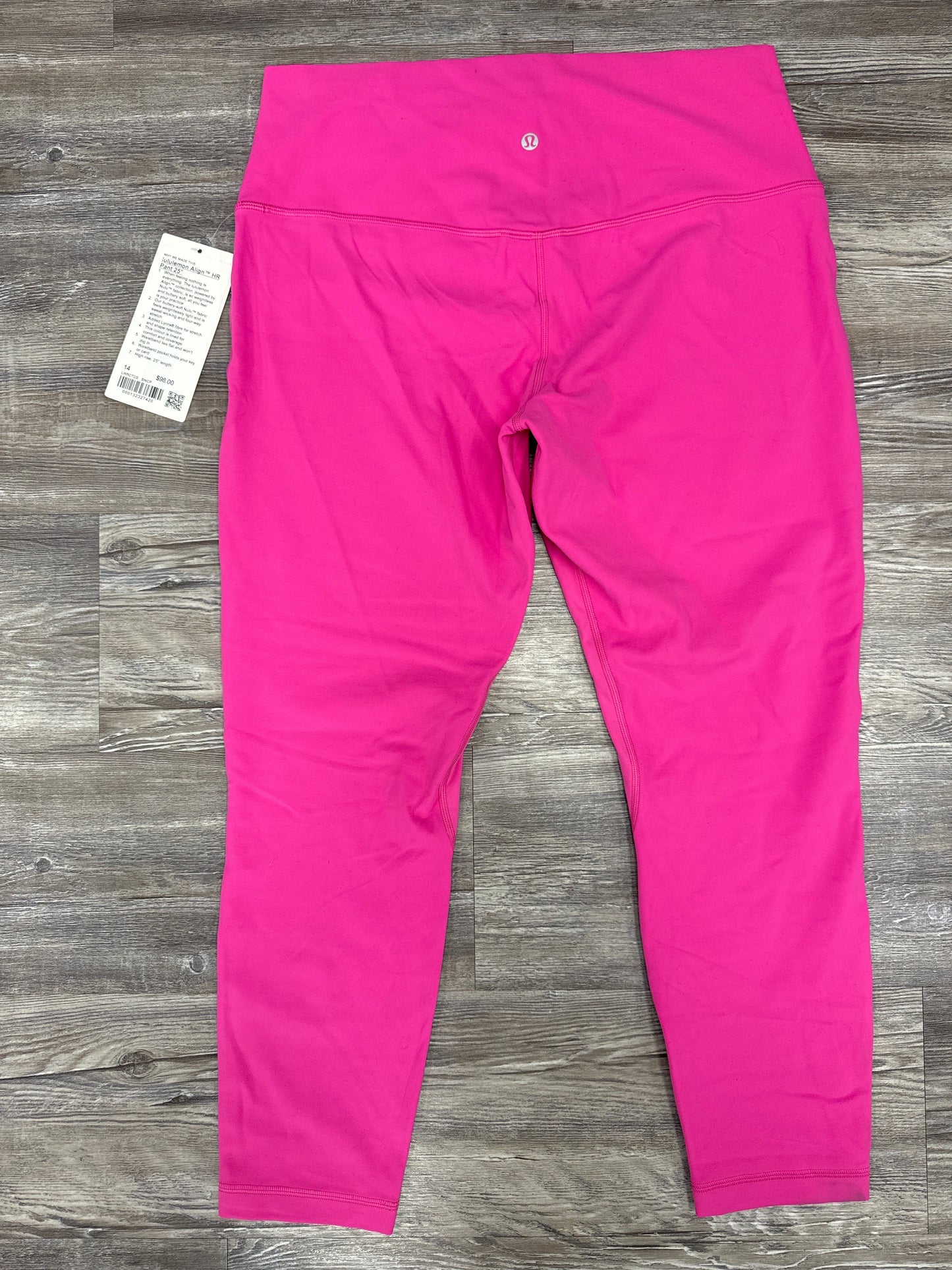 Athletic Leggings By Lululemon In Pink, Size: 14