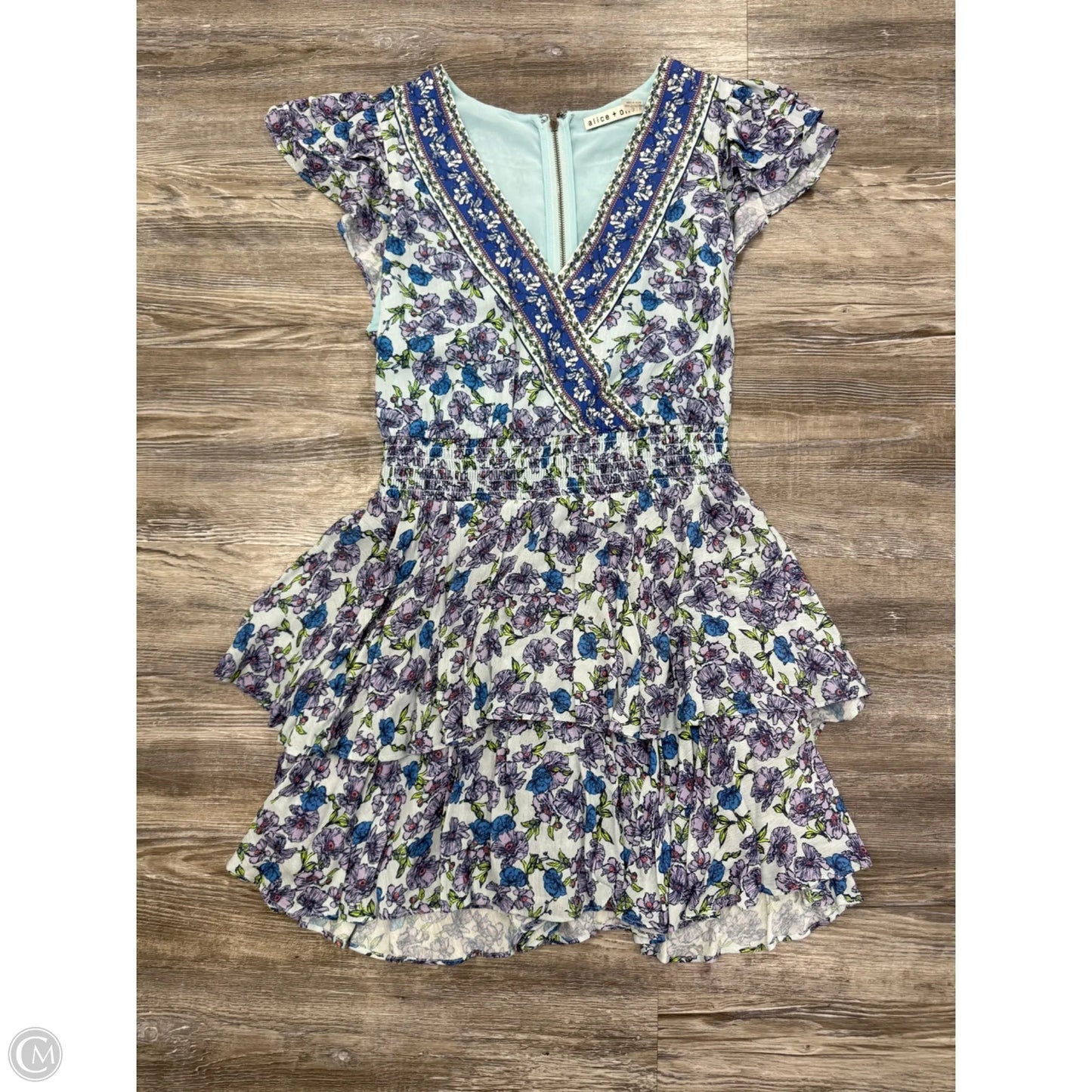 Romper Designer By Alice + Olivia In Floral Print, Size: 2