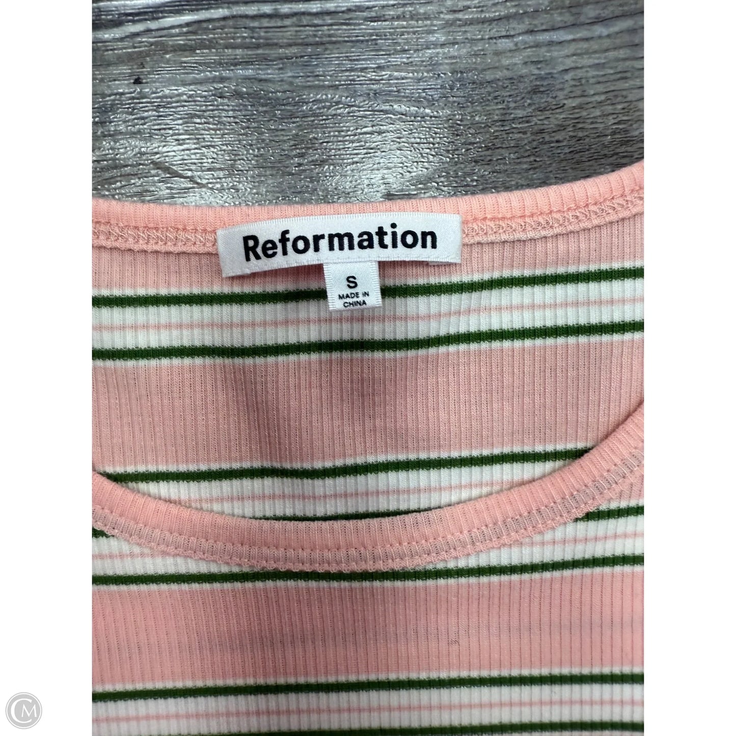 Top Short Sleeve By Reformation In Pink, Size: S
