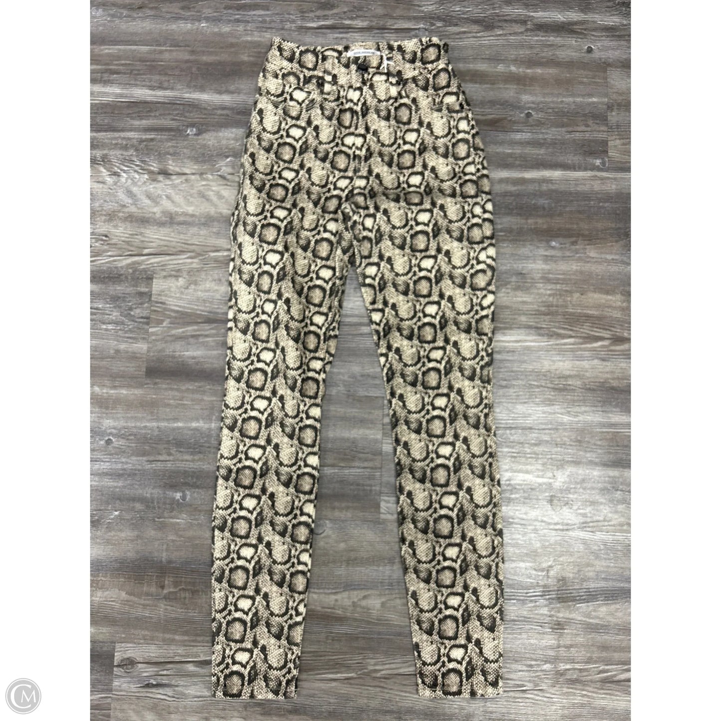 Jeans Designer By Good American In Snakeskin Print, Size: 0