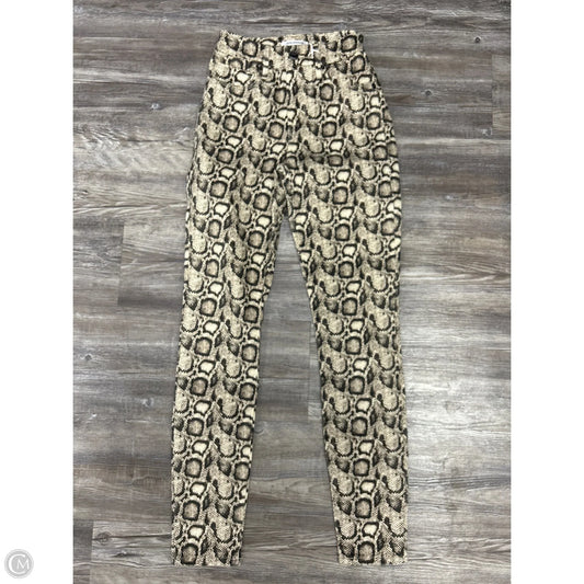 Jeans Designer By Good American In Snakeskin Print, Size: 0