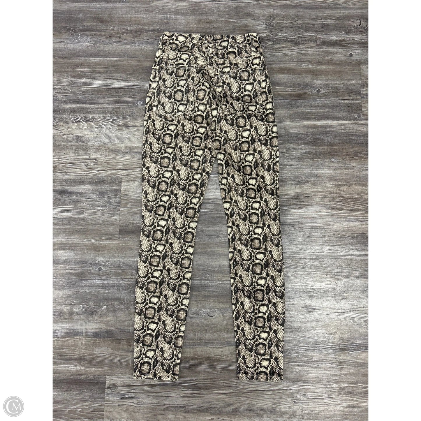 Jeans Designer By Good American In Snakeskin Print, Size: 0